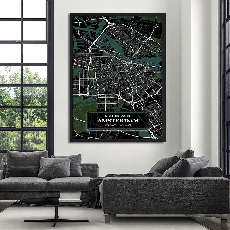 Amsterdam Map - Posterplanet