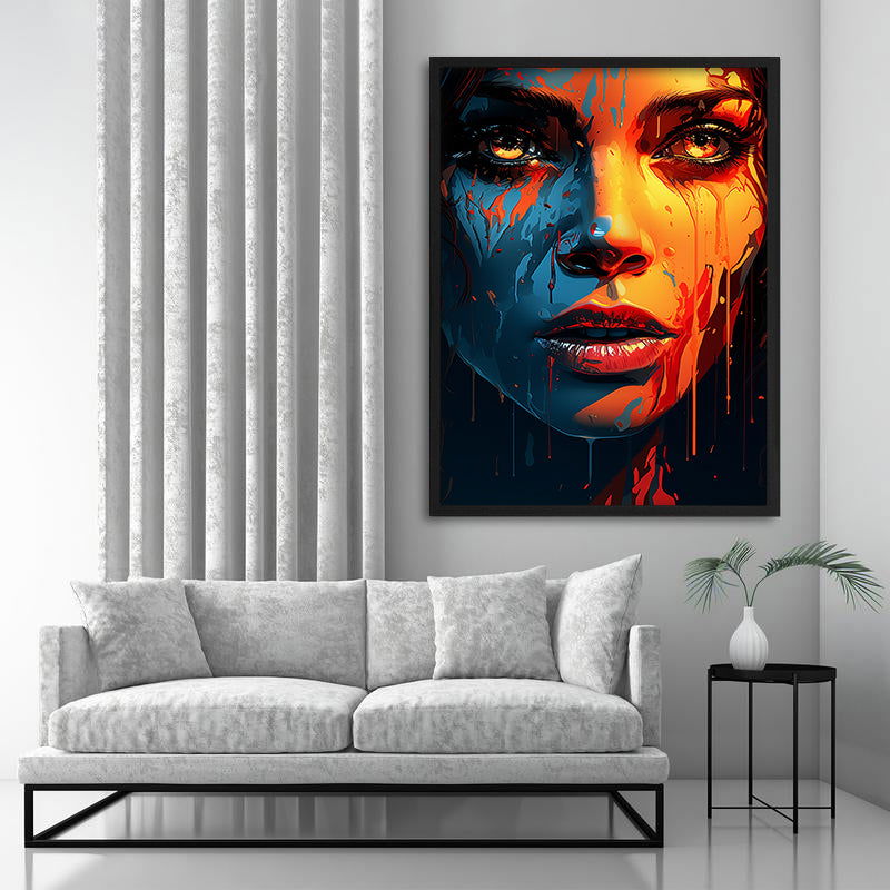 Face on painting - Posterplanet