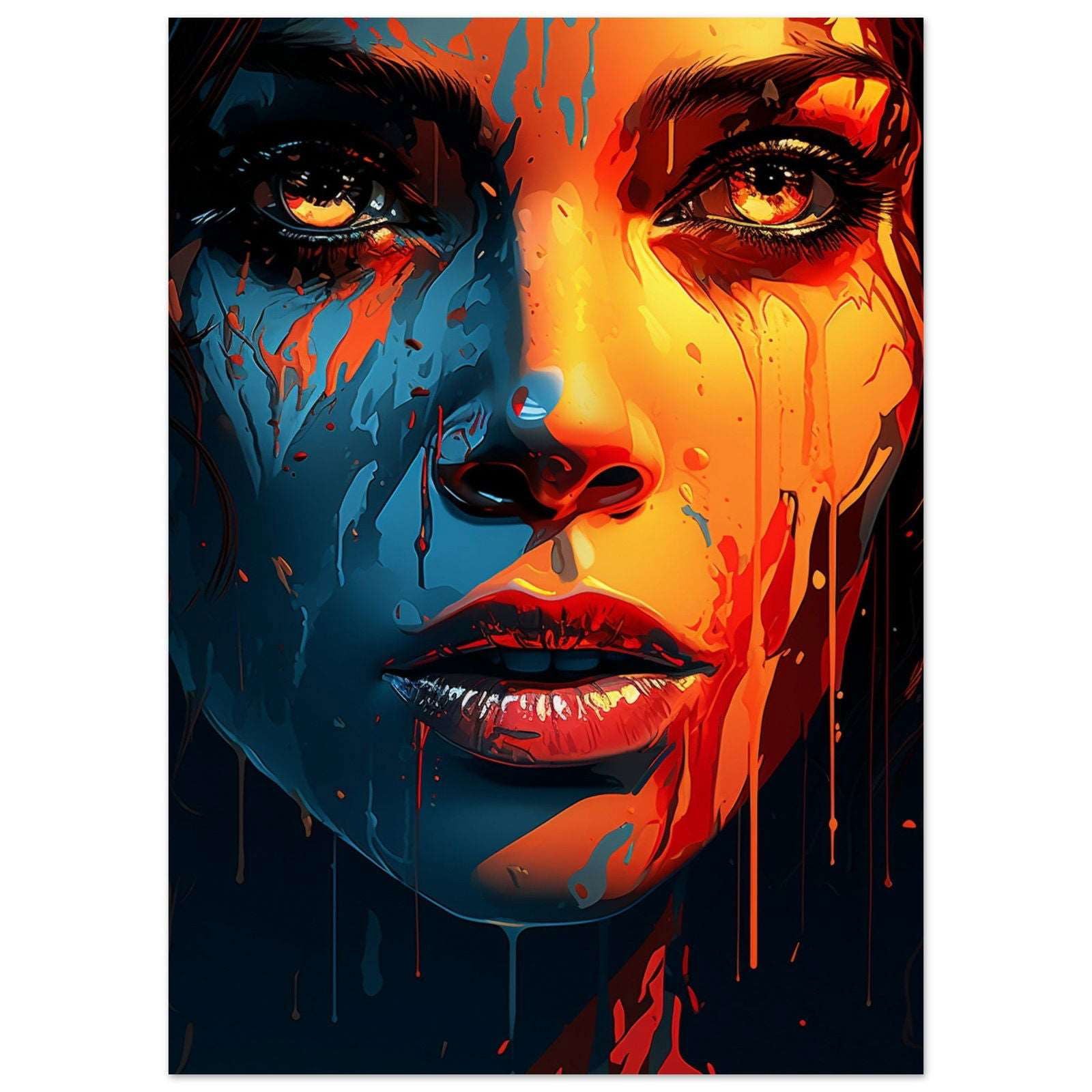 Face on painting - Posterplanet