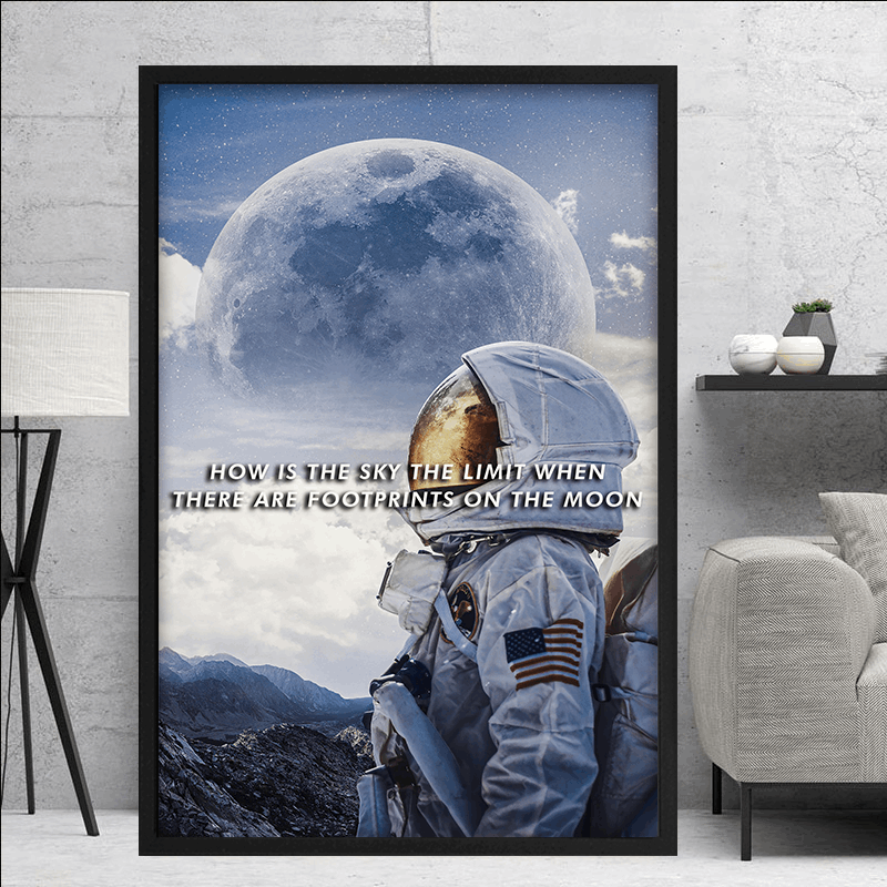 Footprint On The Moon - Posterplanet