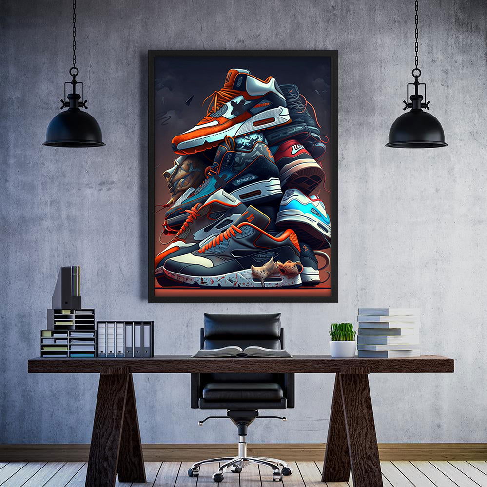 Mountain Of Sneakers - Posterplanet