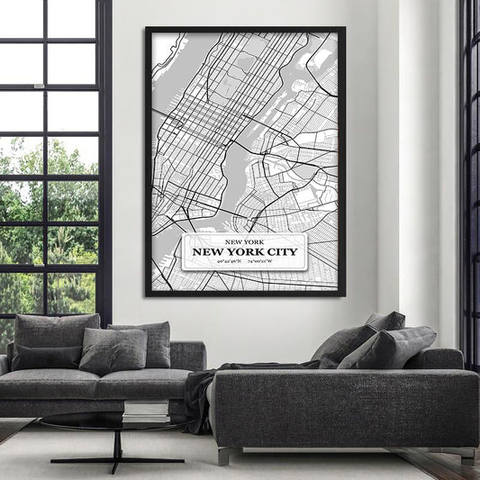 New York City Map - Posterplanet