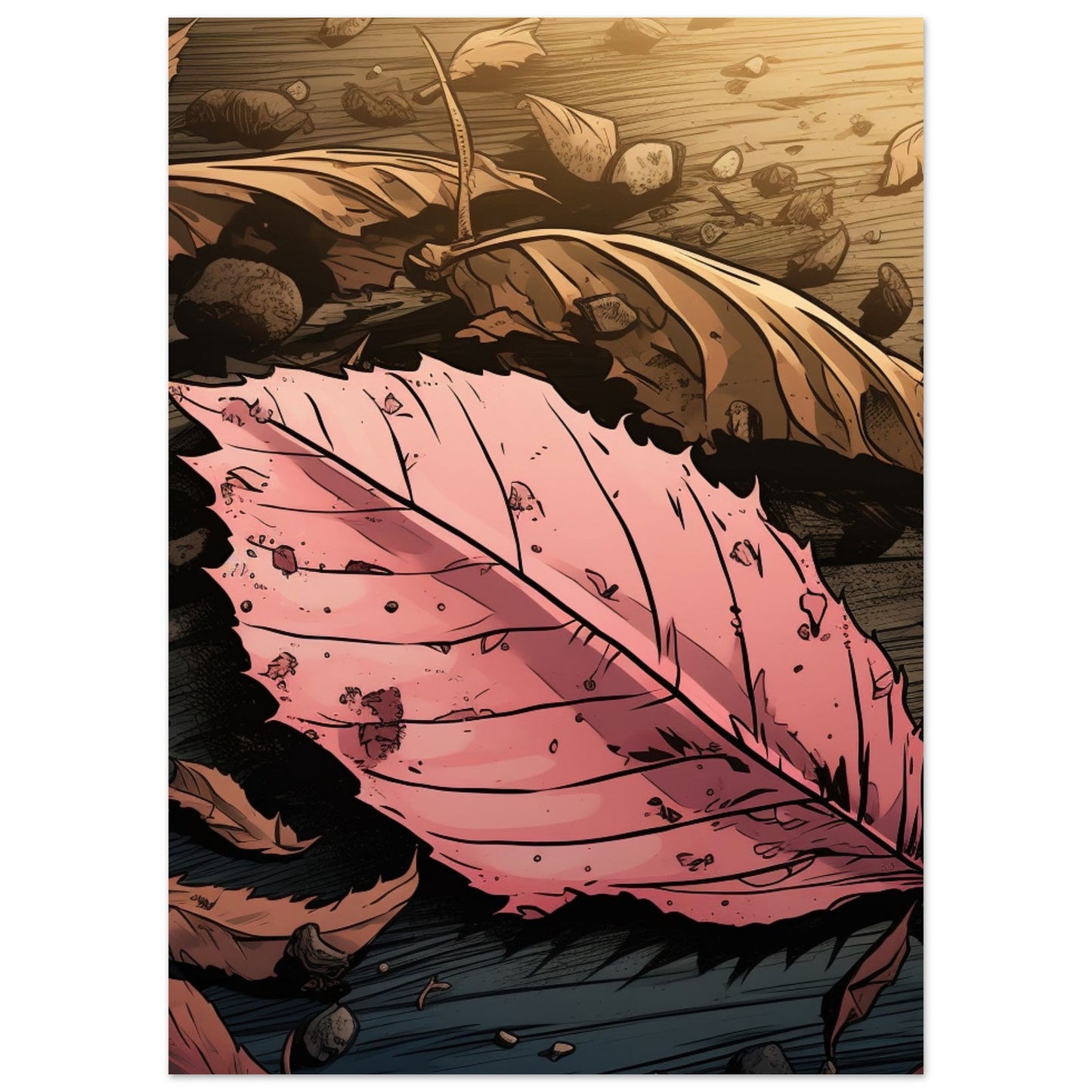 Pink Leaf - Posterplanet