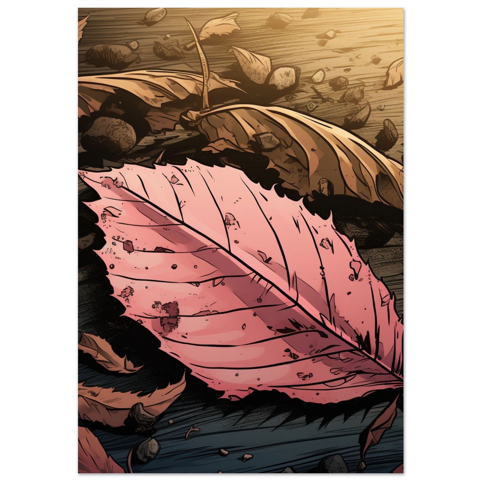 Pink Leaf - Posterplanet