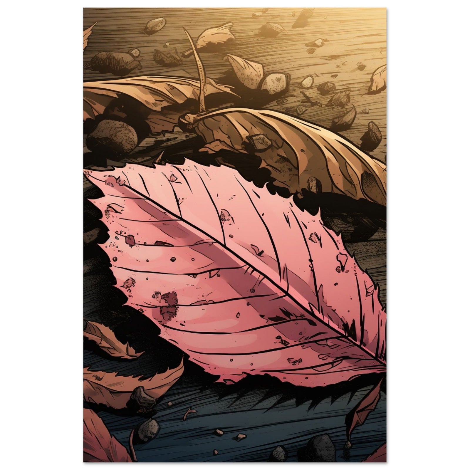 Pink Leaf - Posterplanet