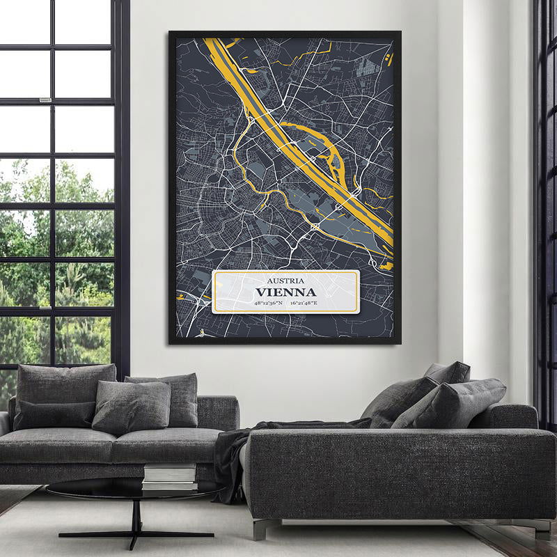 Vienna Map - Posterplanet