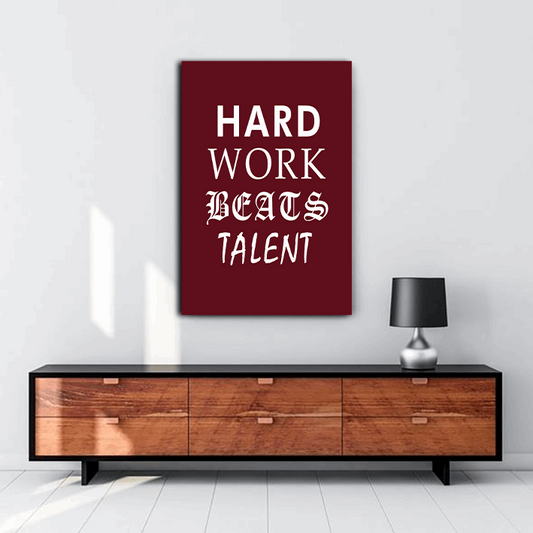 Work Beats Talent (Röd) - Posterplanet